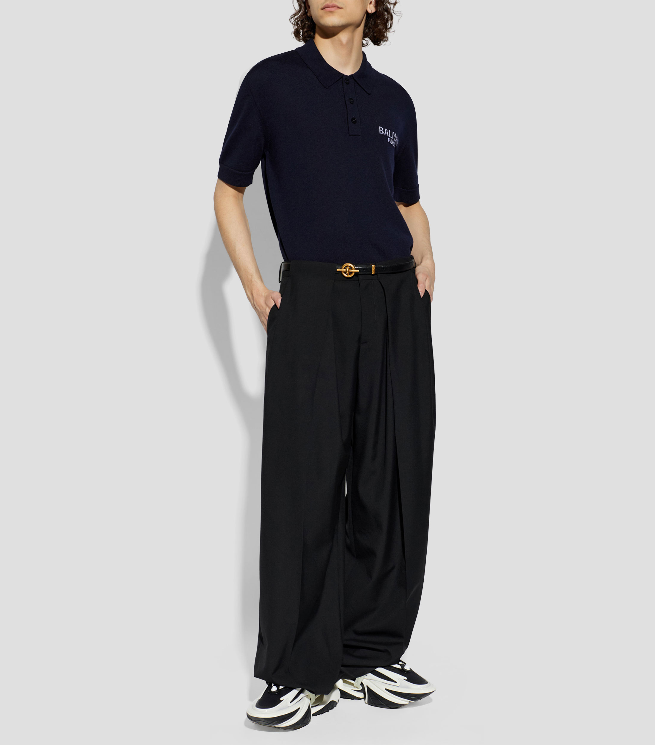Playera cuello tipo polo manga corta lisa Hombre